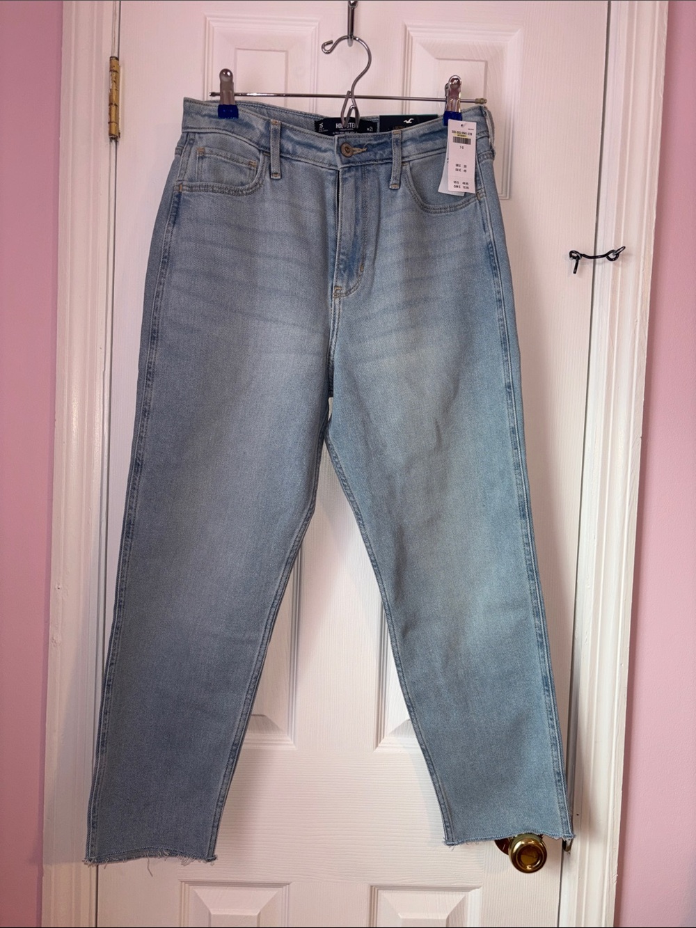 7s Hollister Light Blue Ultra Hugh-rise Mom Jeans